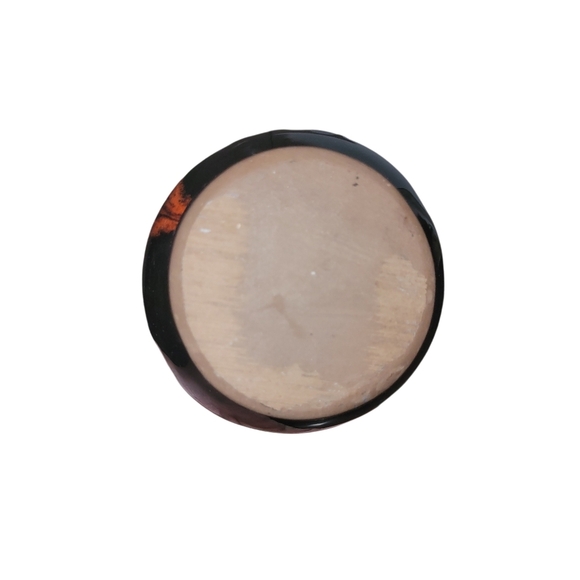 Vintage Canuck Pottery Orange and Black Drip Glaze Vase - Picture 7 of 7